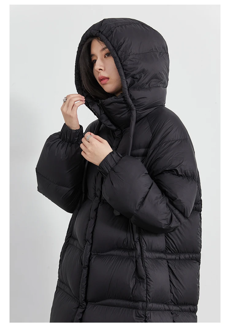 CHIC VEN Women Long Down Coats Solid Loose Casual 95 White Duck Down Jacket Thick Warm Female Outerwear Autumn Winter 2025