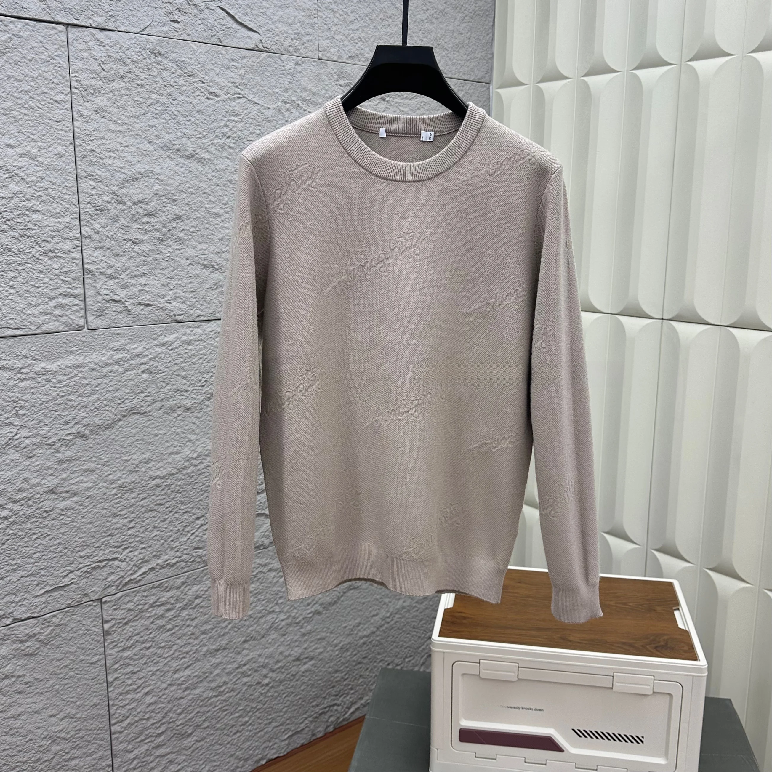 

Мужской вязаный свитер Ele Gentleman: мягкий, дышащий, из пряжи Core-Spun, повседневный, с круглым вырезом, удлиненный рукав