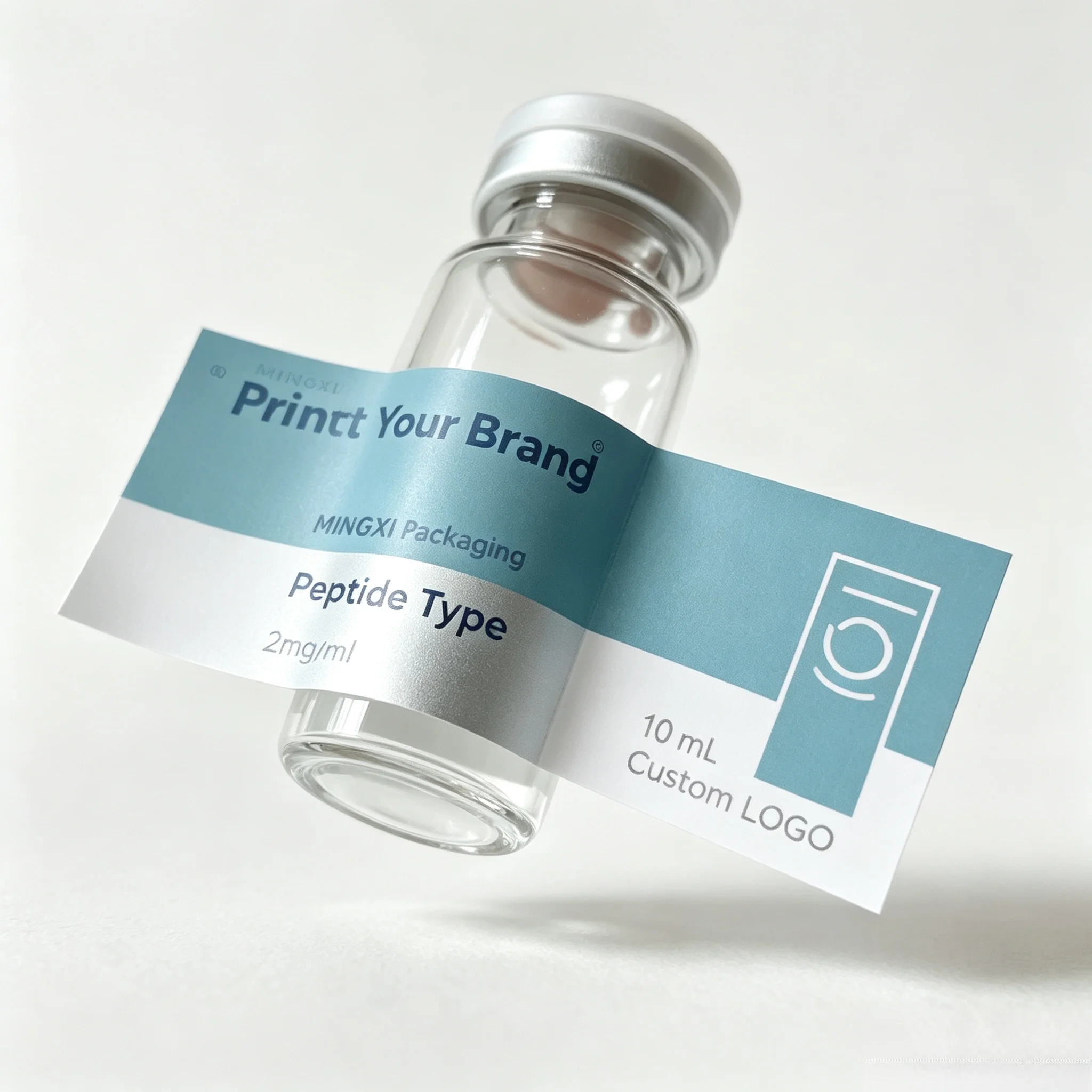Custom Durable Individual Paper Gift Box Cosmetic Container Packing Case Fit 3ml 10ml Peptide Vial Bottle Packaging view 6