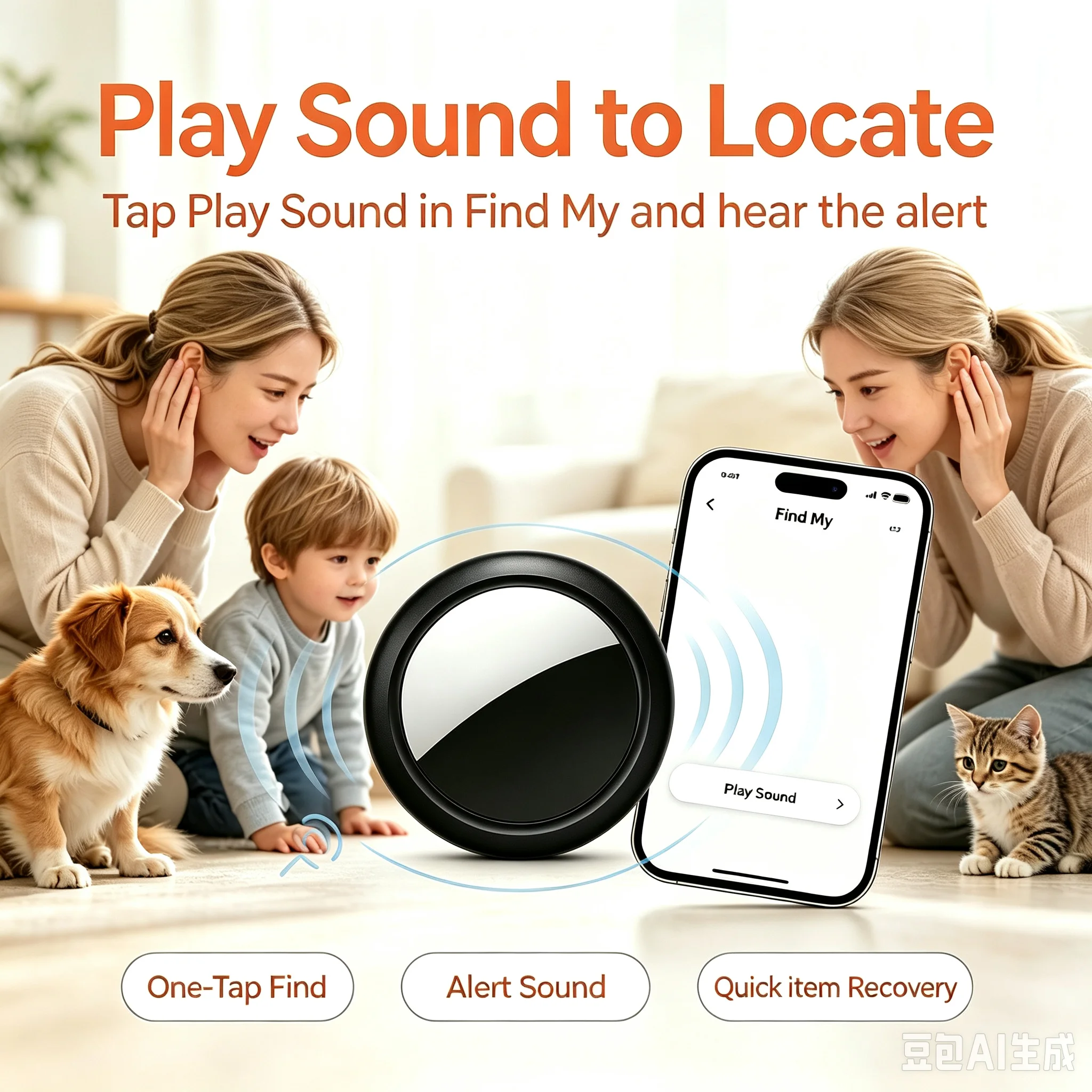 JSPTEC Airtag Bluetooth GPS-Tracker IPX 5 Wasserdicht Sport-Tracking für Ältere, Kinder, Haustiere Verfügbar Mini-Finder für APPLE – Detail 16