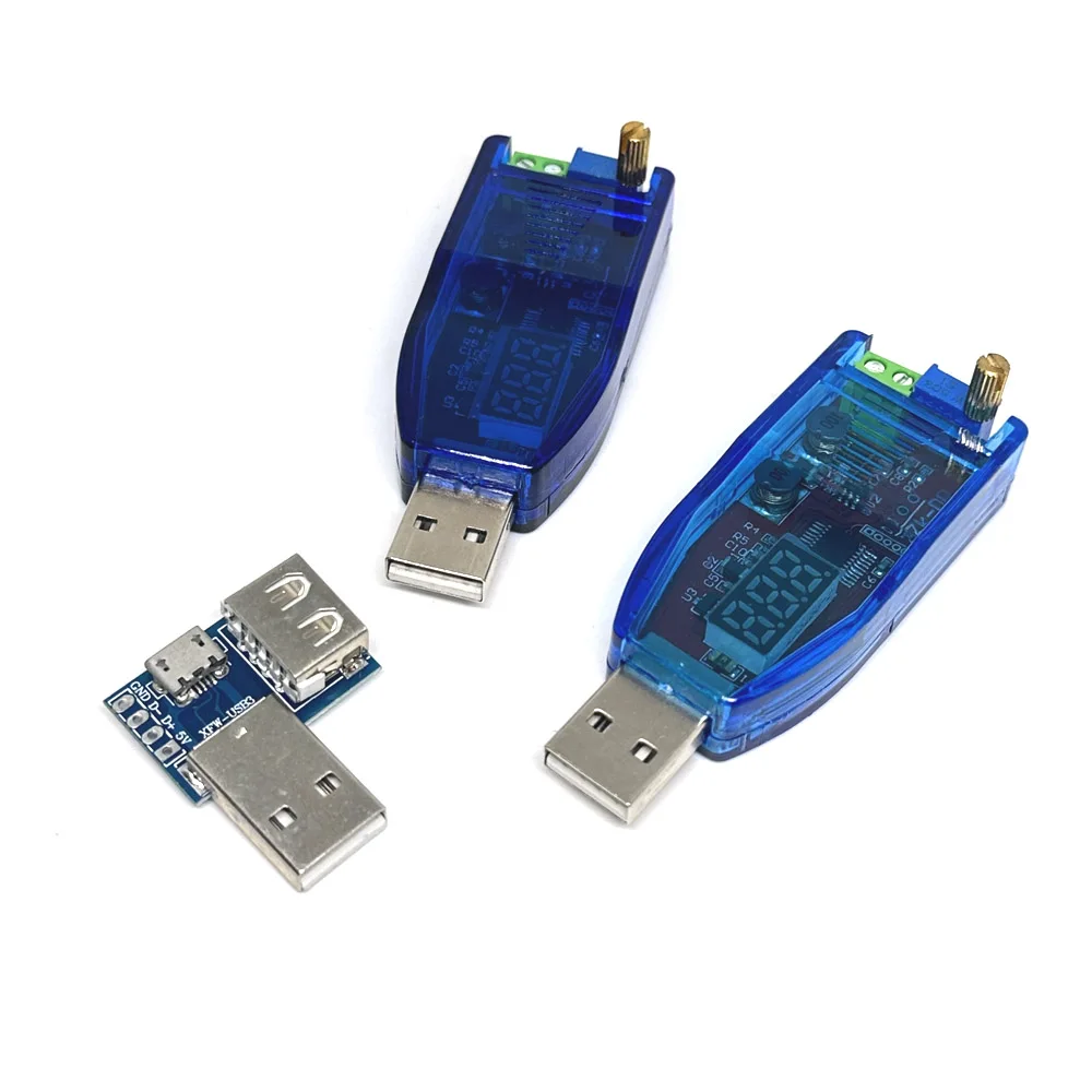 LED DC-DC 5V to DC 1-24V Adjustable Potentiometer USB Step Up/Down Buck Boost Converter Power Supply Voltage Regulator Module