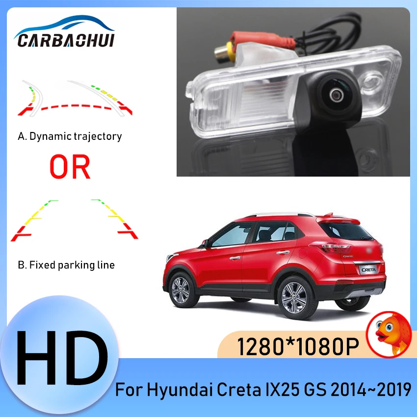 HD Night Vision 1280*1080 Fisheye Rear View Camera Car Parking Accessories For Hyundai Creta IX25 GS 2014~2016 2017 2018 2019