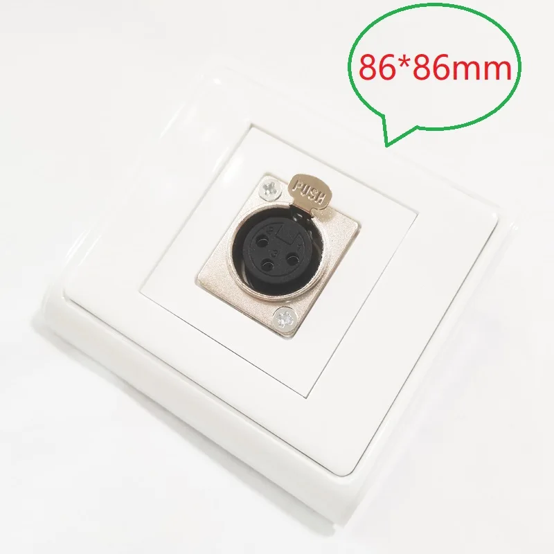 NCHTEK 86-Model XLR 3Pin Female Microphone Panel Socket For Wall Plate/1PCS