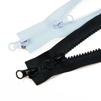 5 #40/60/70/80/90/100/120/150/300cm 플라스틱 수지 지퍼 블랙 화이트 오픈 엔드 지퍼, DIY 봉제 코트 의류 텐트 액세서리