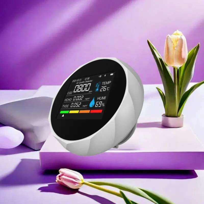 White 2CO16 Bluetooth 5-in-1 Function Detector