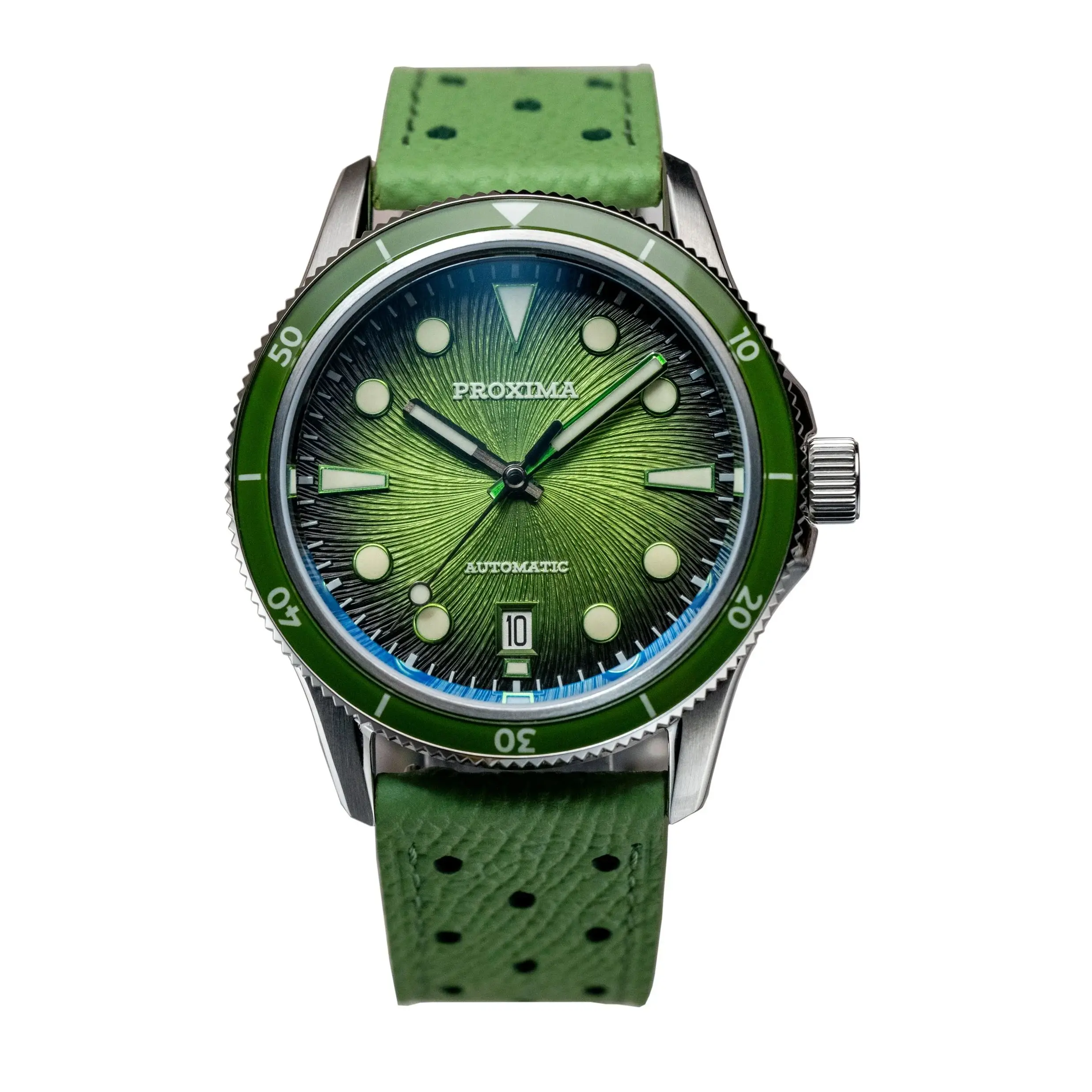 PROXIMA Men Automatic Watch 39MM Mechanical Wristwatch Diver 10ATM Luminous Sapphire Ceramic Bezel Miyota 9015 Jianzhan Dial