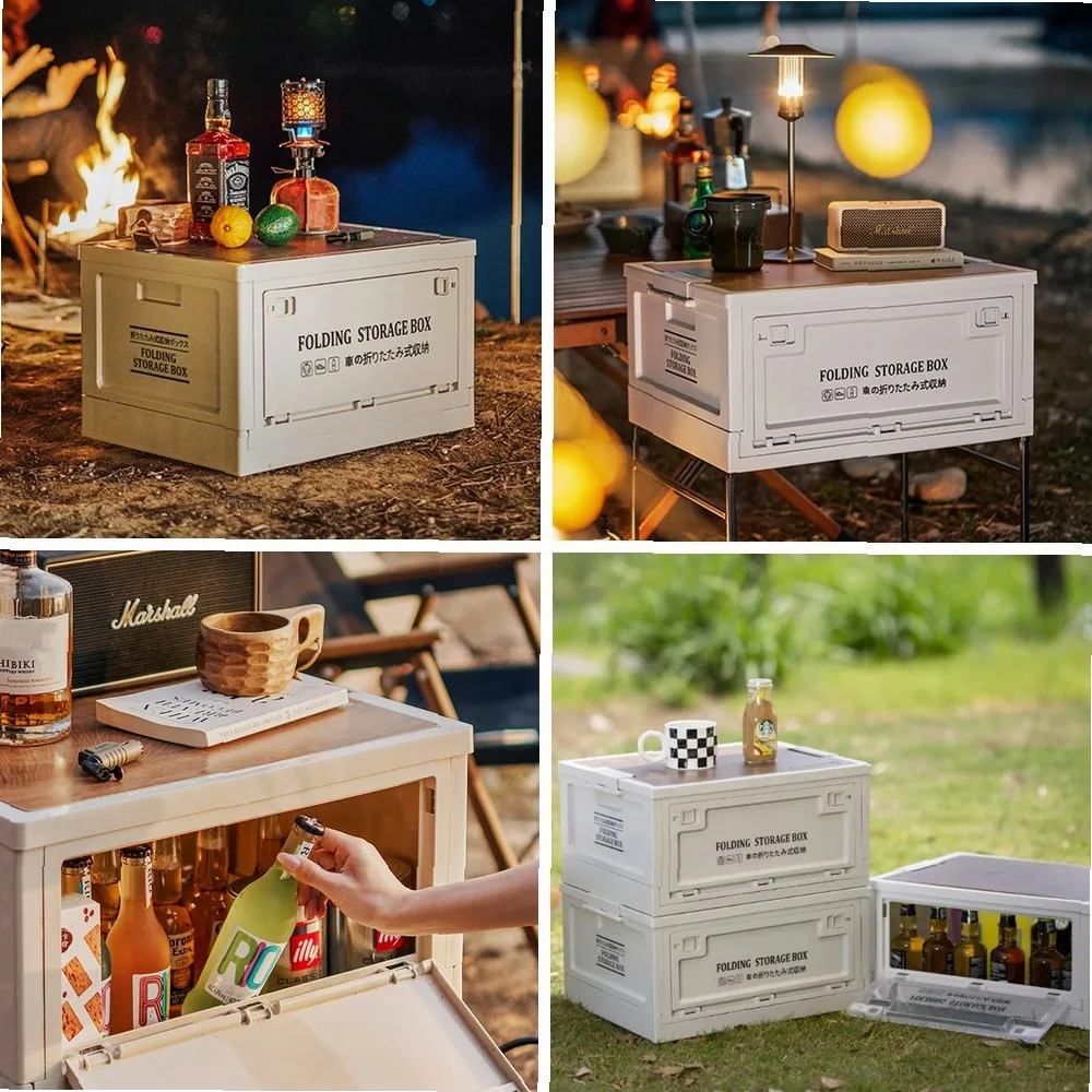 Collapsible Outdoor Camping Storage Box, Folding Container for Picnics & Travel, 30L & 45L Options