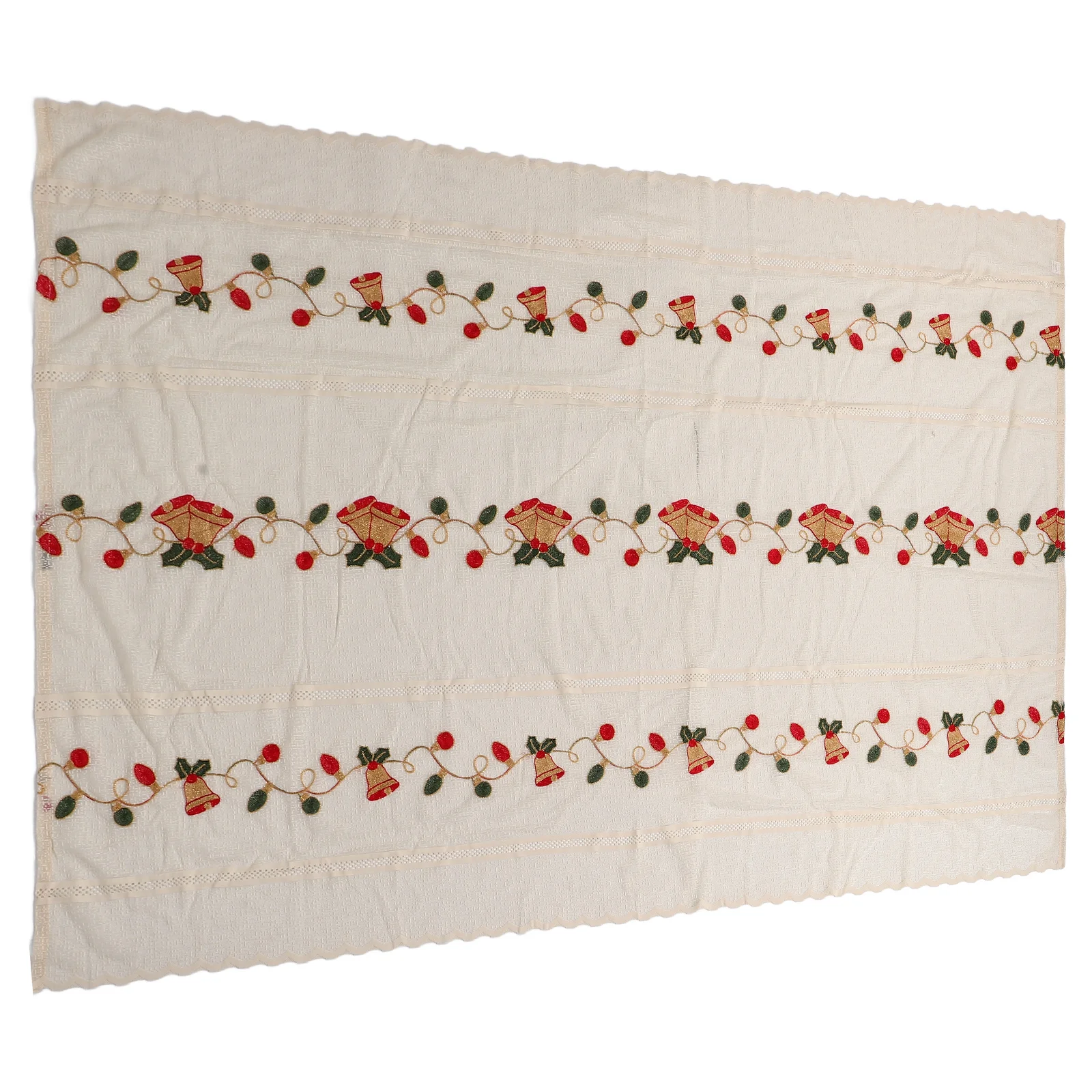 

Elegant Christmas Tablecloth Washable Reusable for Dining Tables Holiday Gatherings Festive Decorations Applique Table Runner