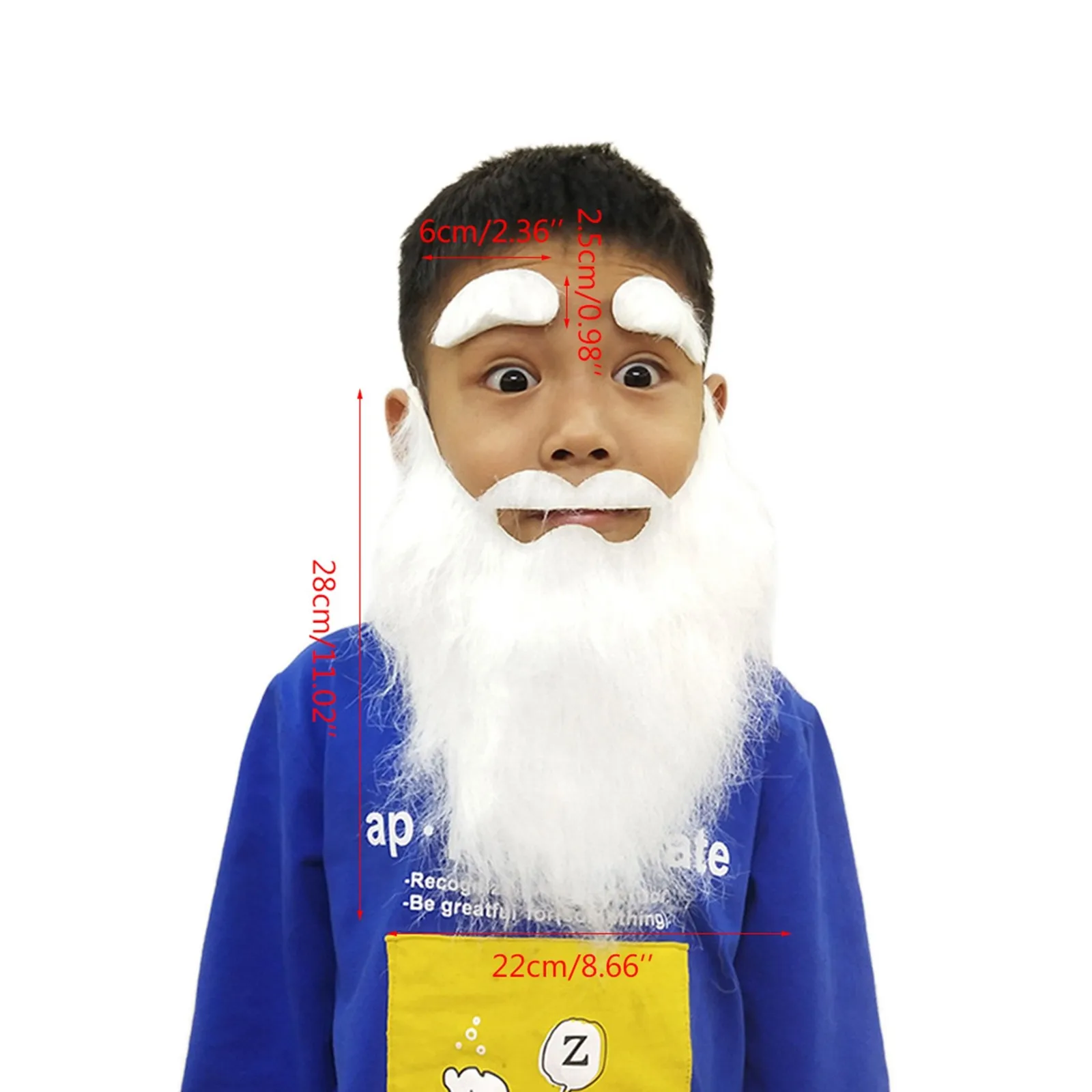 คิ้วปลอมเครา Props ชุด Santa สีขาวปลอมเคราคอสเพลย์เครื่องแต่งกายอุปกรณ์เสริม Masquerade Halloween Party Supplies