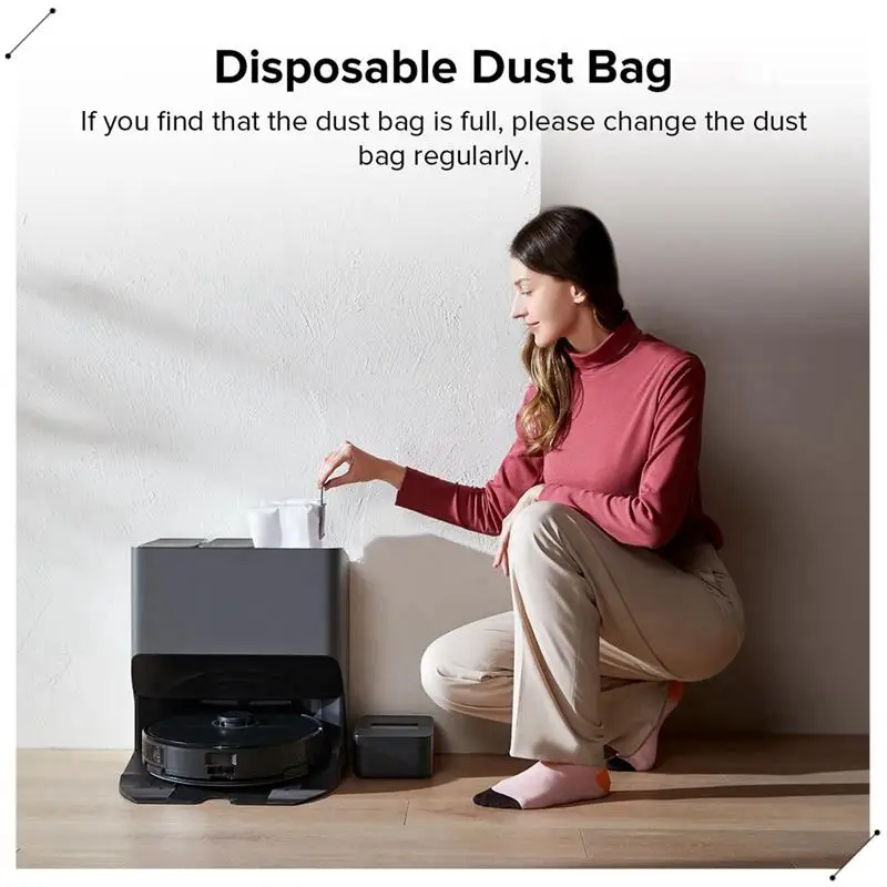 6 Pieces Vacuum Cleaner Dust Bags For Roborock S8 Pro Ultra, S7 Maxv Ultra, S8 Pro Ultra, S8+ Robot Vacuum Cleaners