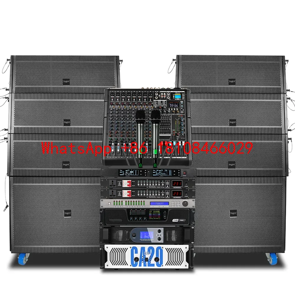 L210 10-Inch Dual 1500W 2-Channel Waterproof Portable Metal Speakers System for Large Stage Shows