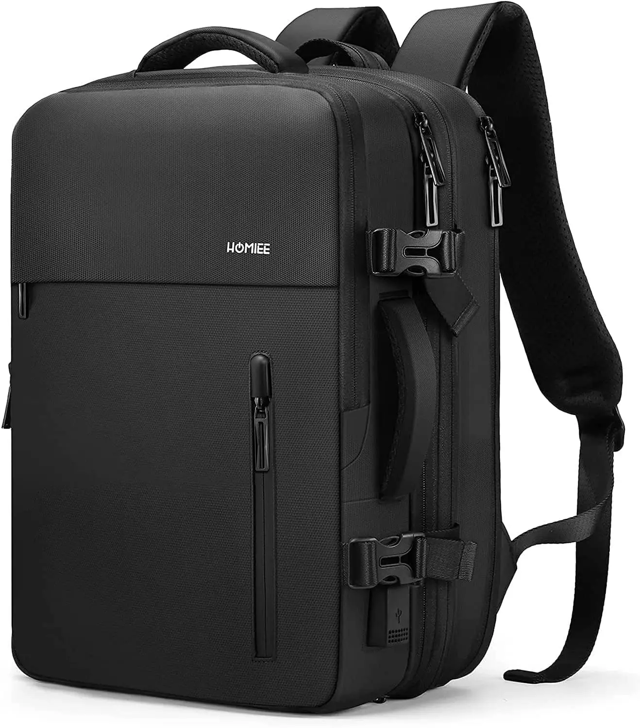 

40L Expandable Travel Backpack TSA Approved Carry-On Laptop Bag for Men Women, Black