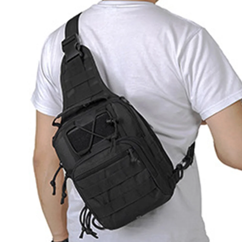 Men Cross body Sling Backpack Shoulder Chest Bag Travel Outdoor Sports Climb Tactical Military Nylon Male Side Messenger Bag