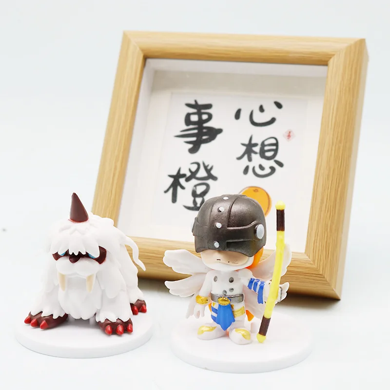 6pcs/set Digital Monster Kawaii Anime Action Figure Model Toy War Greymon Tailmon Decorative Model Birthday Gift view 3