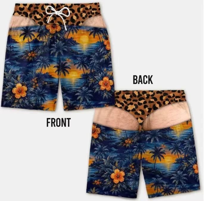 27 Sommer Herren lustige Cartoon Hot Dog 3D-Druck Boardshorts, schnell trocknende Shorts mit Kordelzug, lustige gelbe Enten-Neuheit, Scherz-Shorts – Detail 15