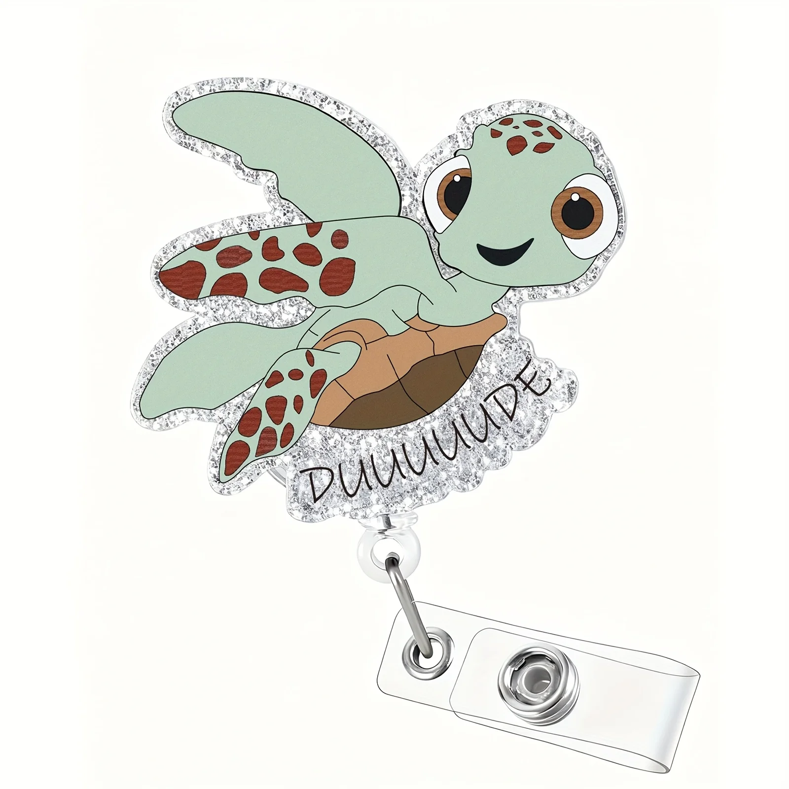 بكرة شارة ممرضة السلحفاة المضحكة، حامل شارة عمل لطيف مع مشبك قابل للسحب، أصدق شارة الأطفال، طالب التمريض