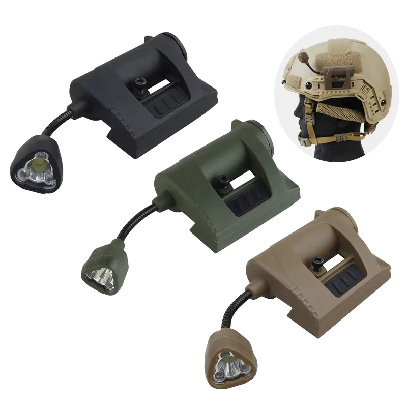 

BOOIU Тактический фонарь для шлема MPLS 3-режимный светодиодный фонарик Лазерная лампа для шлема Открытый Охота Велоспорт Страйкбол Военный фонарь для шлема