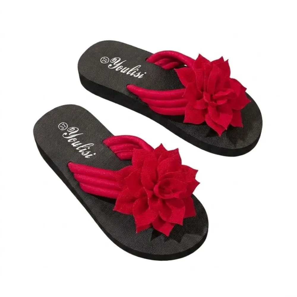 EVA Damen-Flip-Flops mit Blumenmuster, bequeme rutschfeste Sohle, Slip-On-Sandalen, atmungsaktive Badezimmer-Hausschuhe für Paare und Frauen – Detail 10