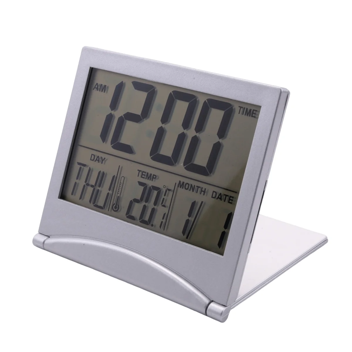 Digital Travel Alarm Clock Battery Operated Portable Large Number Display Clock with Temperature 12/24H Small Desk Clock