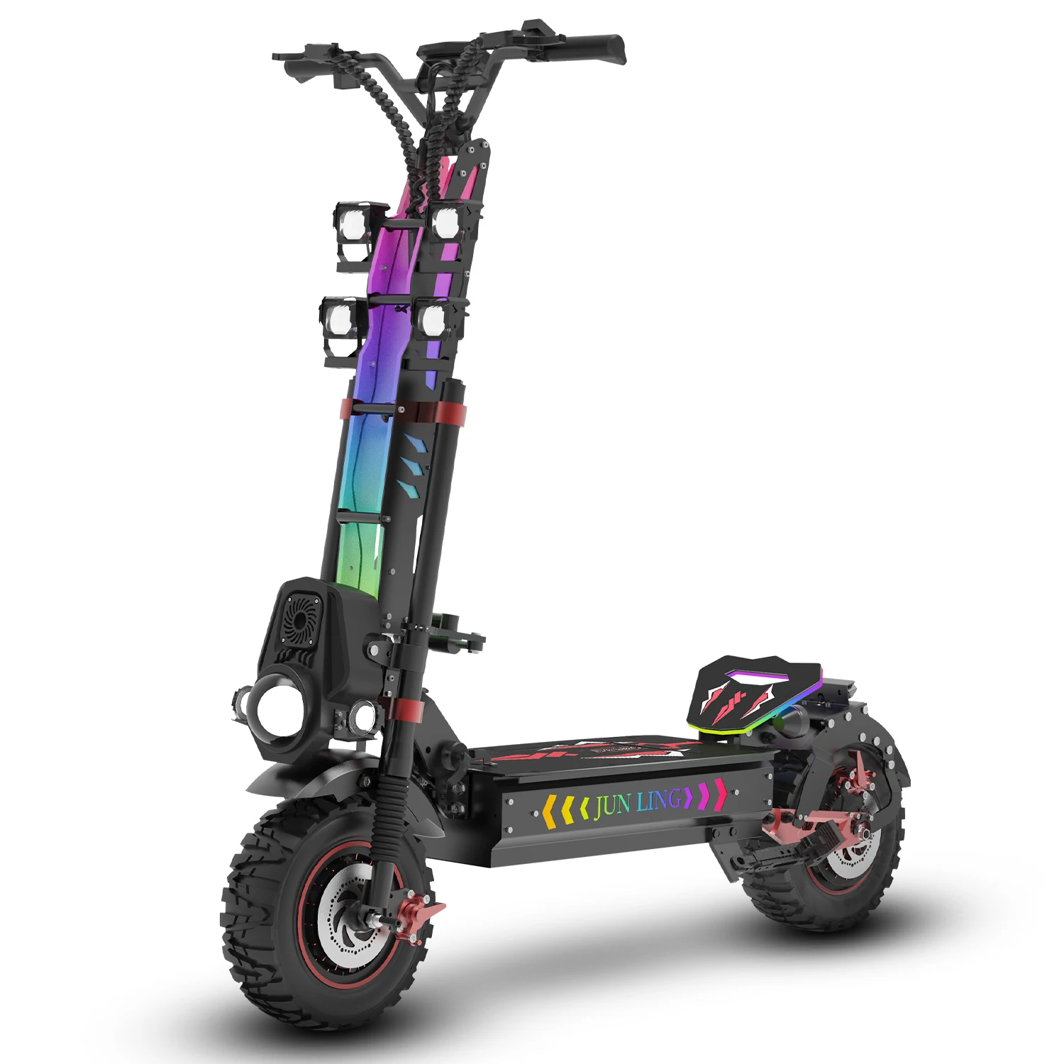 

Внедорожный электросамокат - 55 миль/ч и высокопроизводительный двойной двигатель мощностью 10000 Вт, 13-дюймовые внедорожные шины, запас хода 75 миль, 60В 40Ач