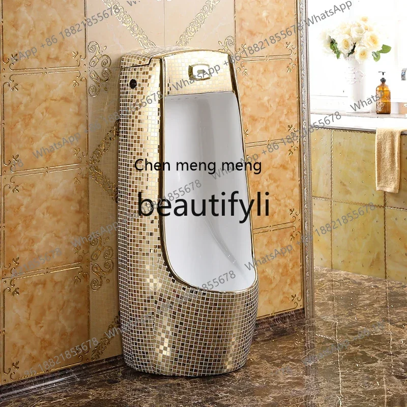 

B178 Personalized golden urinal household induction urinal wall-mounted, creative urinal wall-mounted