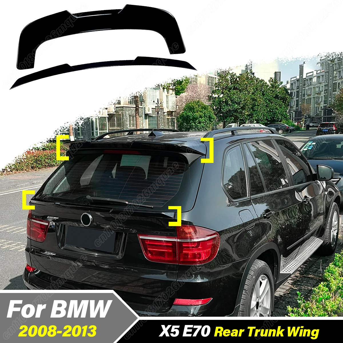 

For BMW X5 E70 2008 2009 2010 2011 2012 2013 Top Mid Rear Roof Lid Tail Spoiler Rear Trunk Lip Wing Exterior Accessories BodyKit