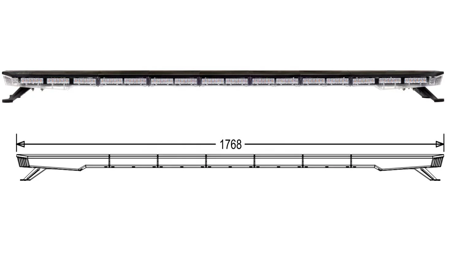 1800MM / 70INCH Ambulance Traffic Rotating Light bar Screw Mount Led Warning Lightbar SAE R65 Led Roof Top Strobe Lights