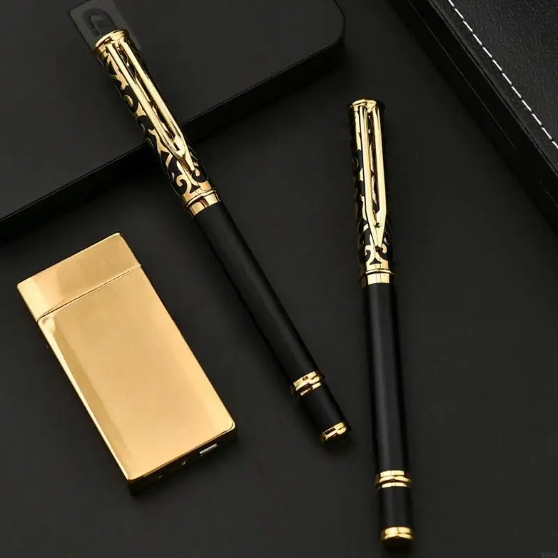 W89C Exquisite Metal Ballpoint Pen Signing Pen Black 0,5 мм средняя точка бизнес -подпись для офисного отеля прием
