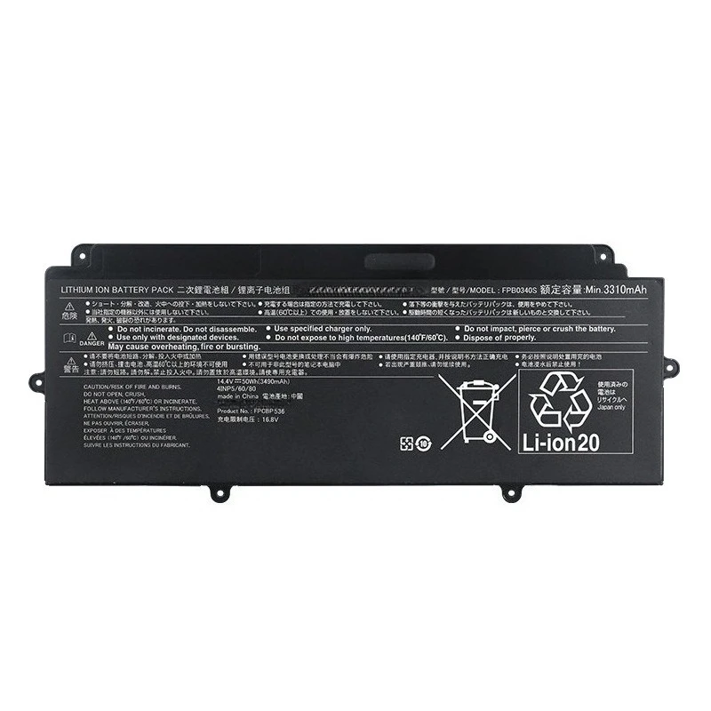 High Quality FPB0340S Replacement Laptop Battery 14.4V 50Wh 3310mAh for Fujitsu LifeBook U937 U938 FPCBP536 Series Brand New