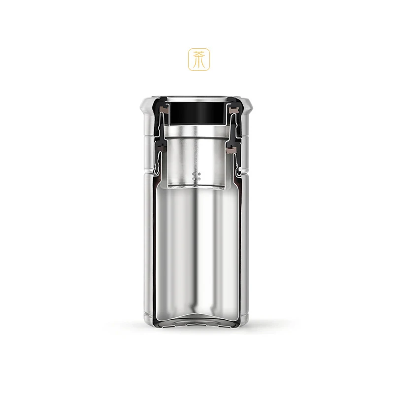 Premium SUS 316 Liner Tea Thermos Bottle Teas Separated Cup Black 316 Stainless Steel Thermos Tea Cup Separates Tea and Water