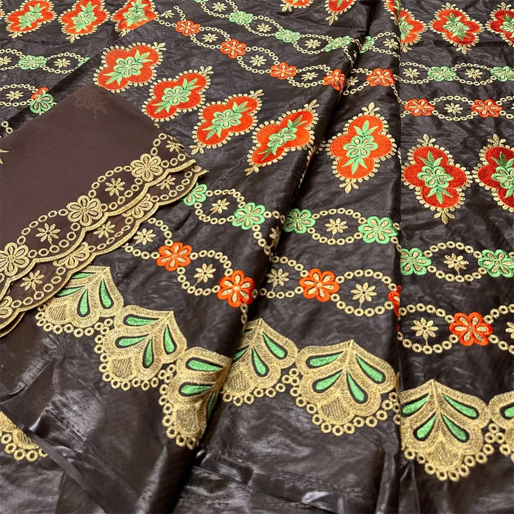 

2026 African Cotton Perfume Bazin Fabric Basin Riche Brocade Embroidery Clothes Material 7Yards For Nigerian Wedding Party Derss