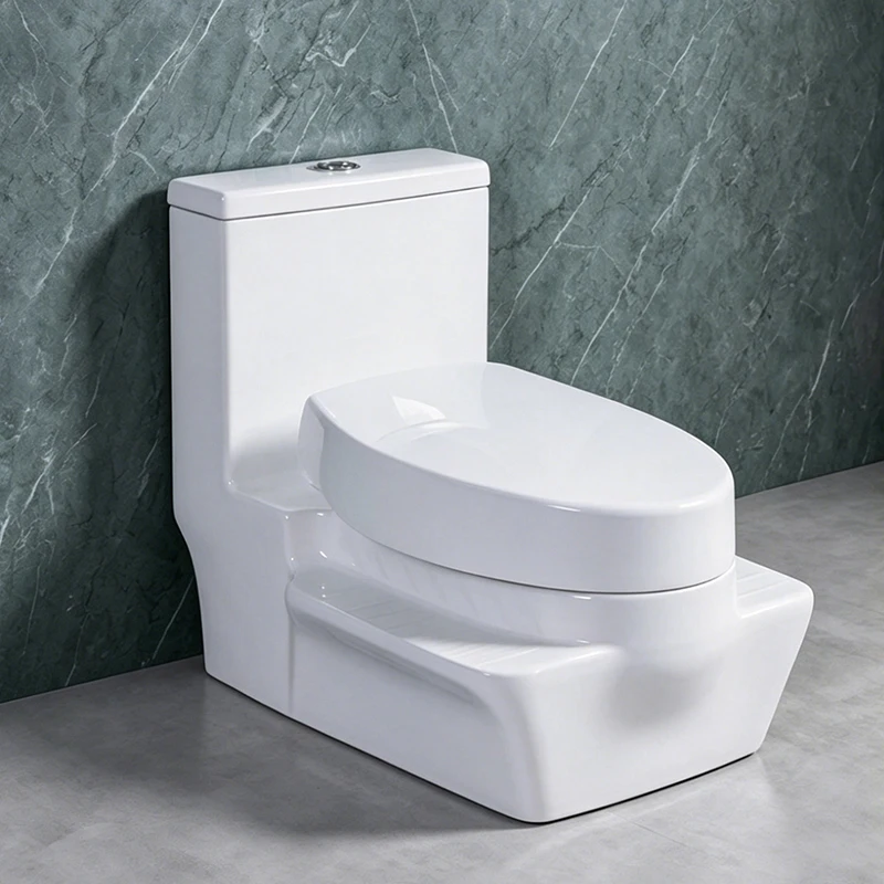 Dual-purpose ceramic toilet, sitting and squatting integrated bathroom products, high-gloss glazed environmentally friendly