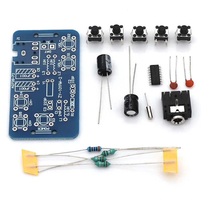 1/5/10Pcs DIY Electronic Kits Wireless Stereo FM Radio Receiver Module PCB 76MHz-108MHz DC 1.8V-3.6V Javino