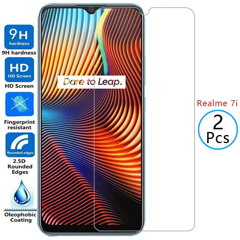 2pcs for Qtt Protective Tempered Glass for Realme 7i Screen Protector on Realme7i 7 I I7 Global Film Realmi Reame