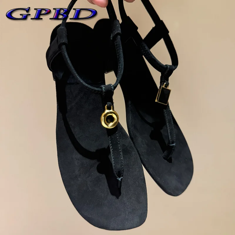 

GPBD Designer Handmade Real Leather platform Sandal For Woman Best Quality Roman Fashion Summer Sandal Casual Fashion Elegant