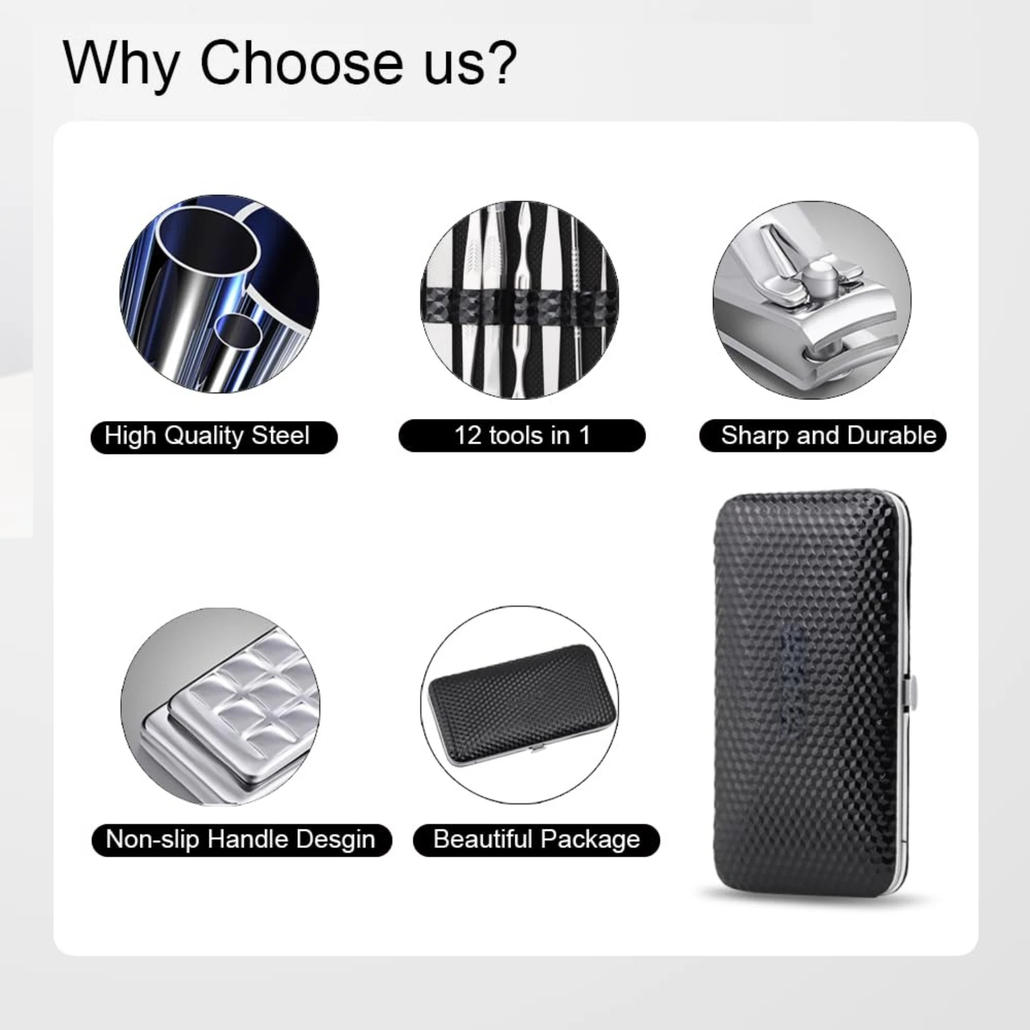 Lussuoso set manicure deluxe per una favolosa esperienza per la cura delle unghie. Ottieni chiodi impeccabili e perfettamente aderenti con questo top