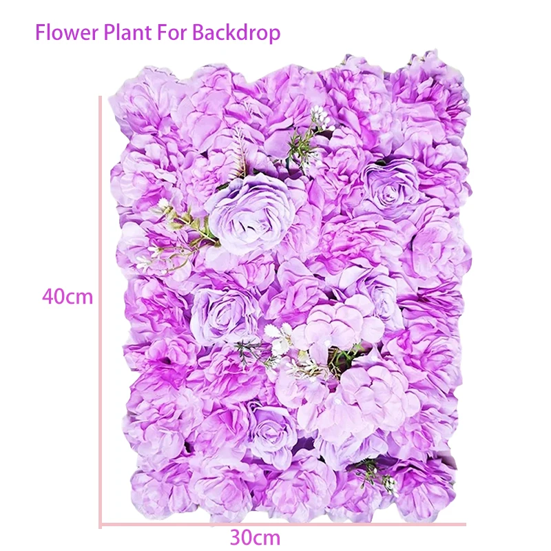 

Artificial Rose Panels for Wall Decoration Living Party Wall Backdrop Decor Room Decoration Items Purplele