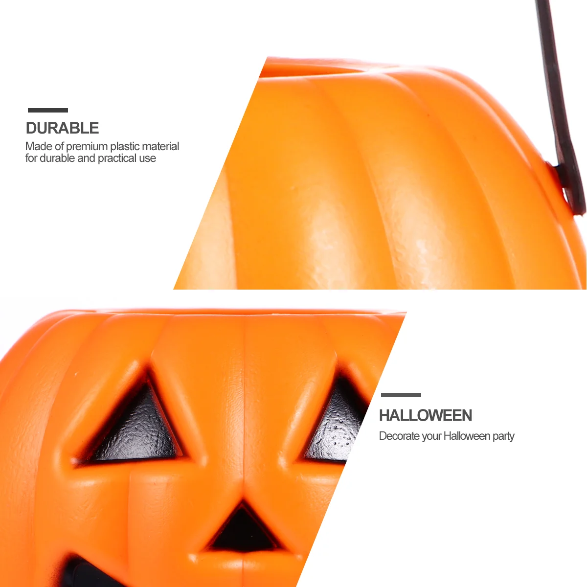 Lámpara de cubo de calabaza para Halloween, cubos de almacenamiento de dulces, accesorios de juego de rol, linterna