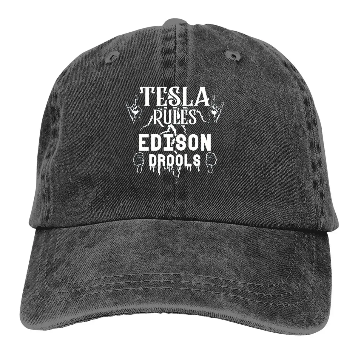 

Tesla Rules Baseball Caps Summer Sports Cap Great Inventor Edison Sun Shade Hats for Men Women