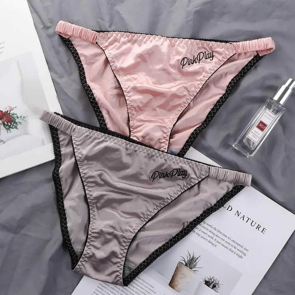 Sexy Girl Thong Women Smooth Fitness Underwear Panty Low Waist Yoga Sport Panties Embroidery Briefs Yoga Underpants