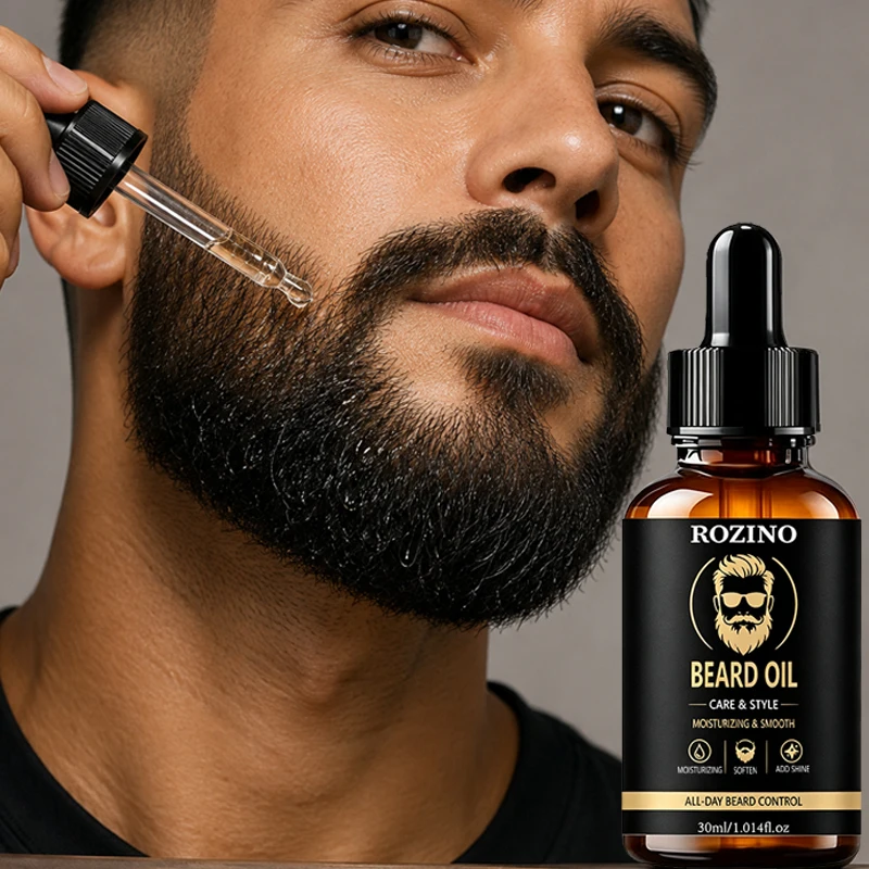 Natural Moisturizing Beard Oil for Men, Beard Oil with a Soft and Strong Formula, Keeps Your Beard Looking Neat and Easy to Manage All Day Long, Creates a Healthy and Shiny Beard - Hypoallergenic, Softens Your Beard and Nourishes the Skin, Tames Unruly Be