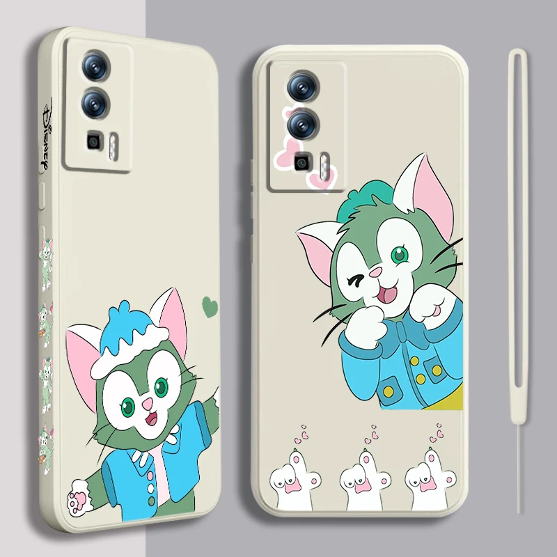 Gelatoni Disney Cute Liquid Left Rope For Xiaomi Redmi 13C 12 12C K60 A1 K50 11 K40 10C 10 9A 9AT 9T 9C 5G TPU Phone Case