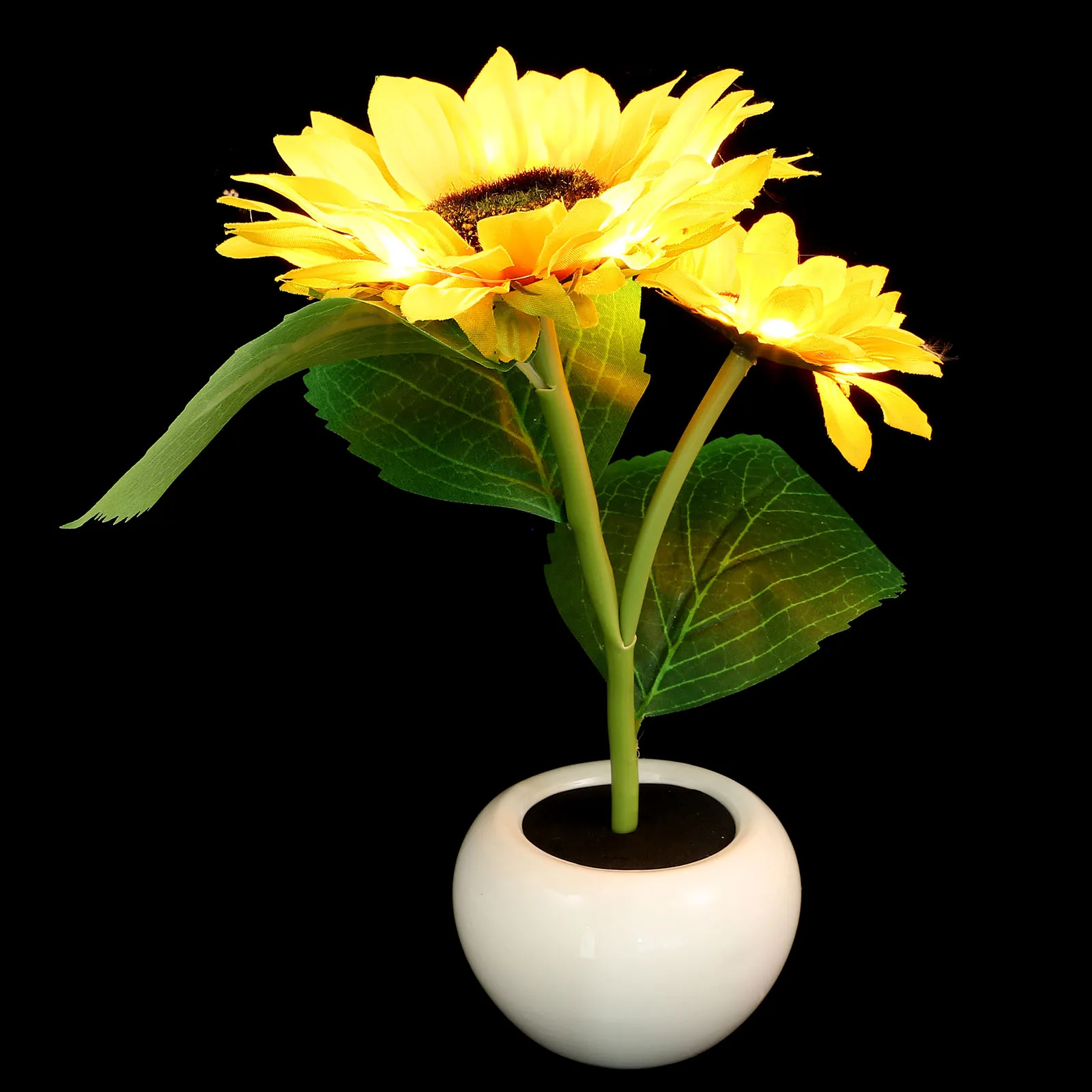 

Sunflower Night Unique Led Desktop Flower Lamp Durable Plastic Bedside Light Decorative Home Lighting Romantic Tabletop Warm