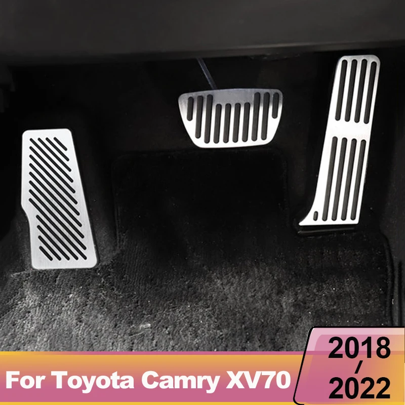 For Toyota Camry XV70 2018 2019 2020 2021 2022 Car Accelerator Gas Brake Pedals Footrest Pedal Non Slip Pad Cover Accessories