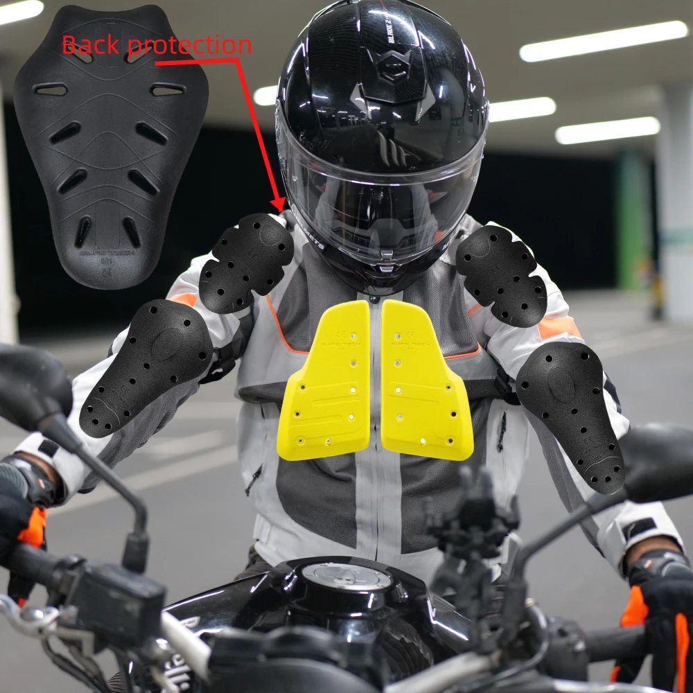 

LYSCHY Jackets Built-in CE1/2 Protective Gear Motorcycle Jacket Shoulder Elbow Chest Back Pad Universal Type Protect Guard Brace