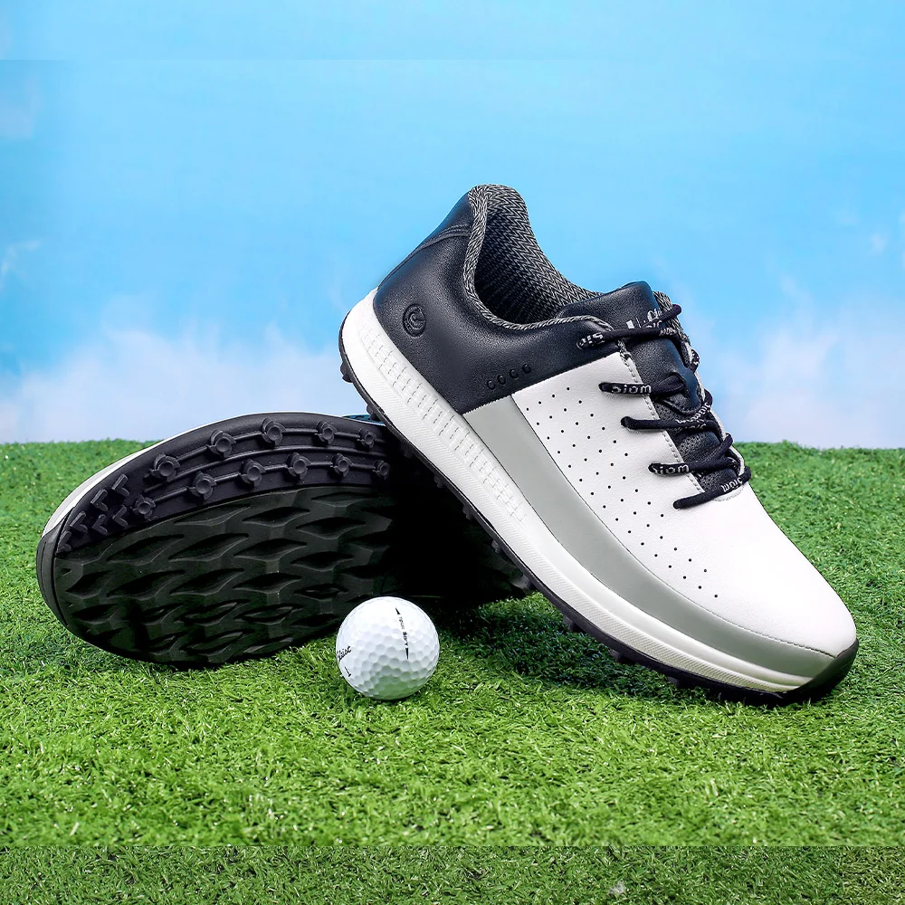 Neue Marke Leder männer Golf Schuhe Wasserdicht Nicht-slip Outdoor Freizeit Sport Golf Training Schuhe Spikeless Golf Schuhe für Männer