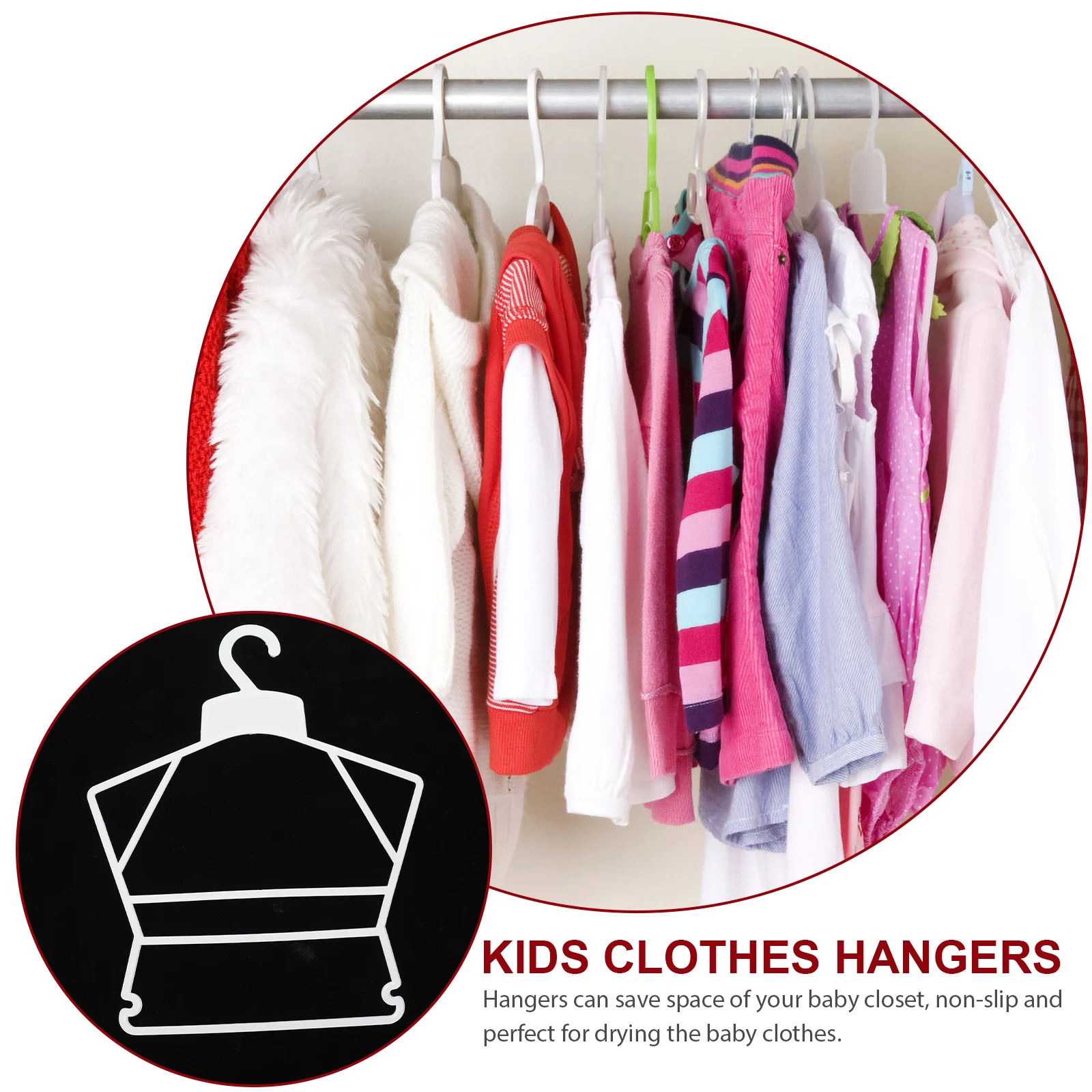 

10 Pcs Plastic Hangers Hanging Clothes Dryer Drying Wooden Swimsuit Kids Clothing Coat Organizer for Child