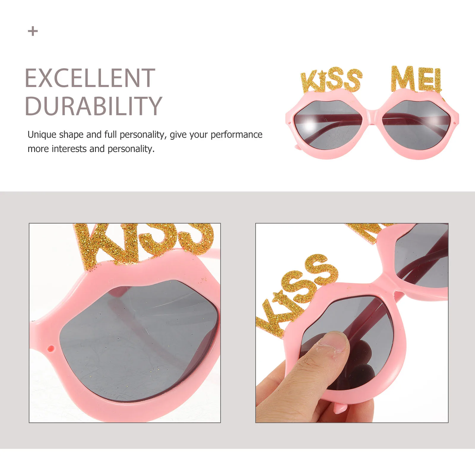 

Lip Shape Glasses Cosplay Party Plastic Eyeglasses Photo Booth Props Decoration