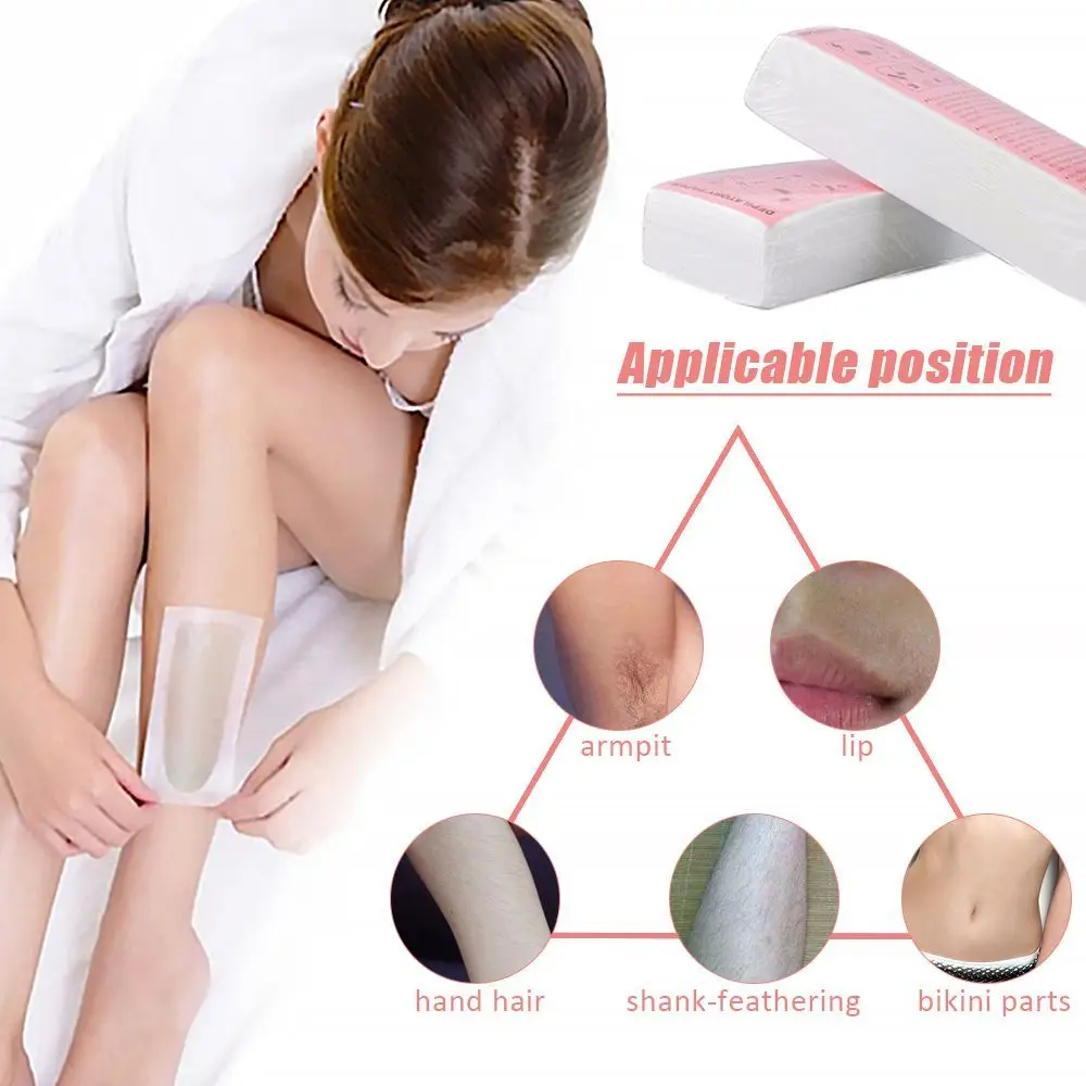 

Men Skin Care For Facial Leg Eyebrow Underarm Body Wax Strips Non-woven Waxing Strips Hair Removal Epilating Wax Strip Paper