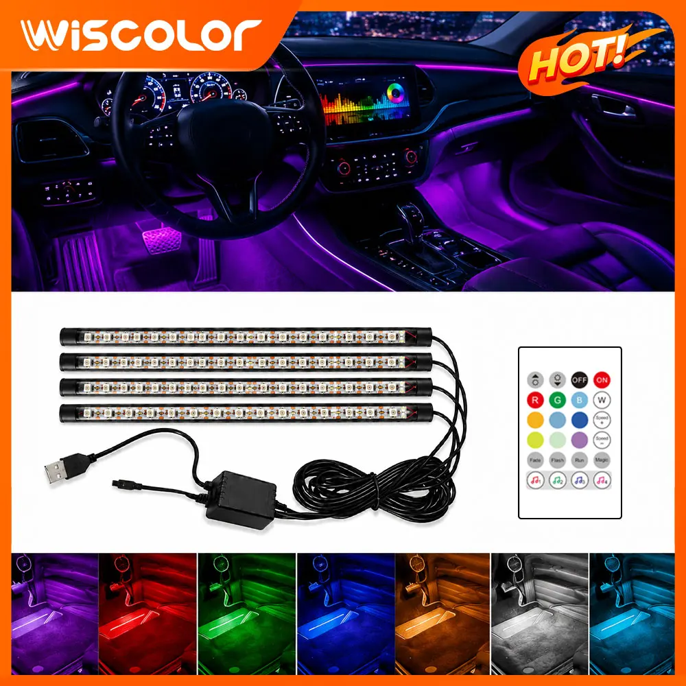 RGBIC 5V USB Neon Atmosphere Decorative Lamp 60 LED Light Strip TV Monitor Backlight Car LED Strip Lights Remote Voice Control